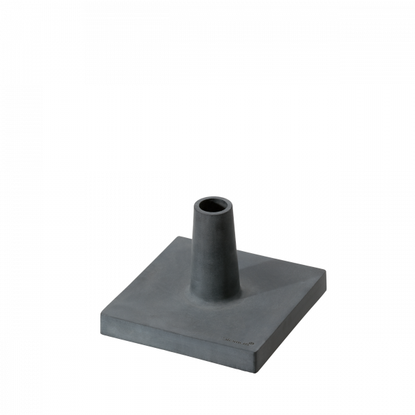 Eleganter grauer Betoncadeholder mit einem konusförmigen Zentrum für stilvolle Dekoration.
