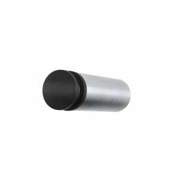 Sleek stainless steel bottle with a black cap for hydration on the go.