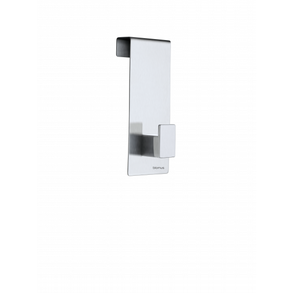 Sleek stainless steel wall hook for modern home organization by Blomus.