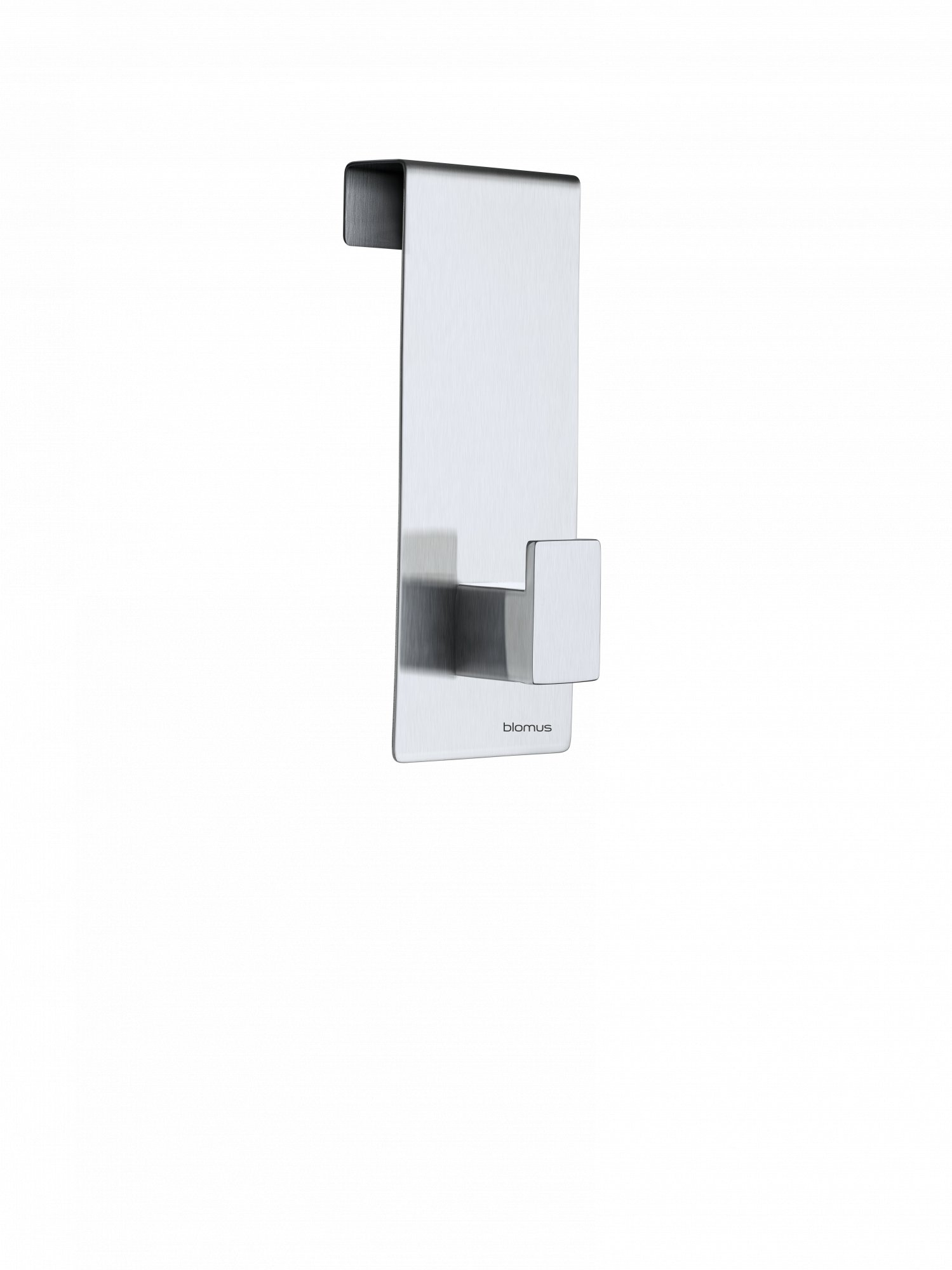 Sleek stainless steel wall hook for modern home organization by Blomus.