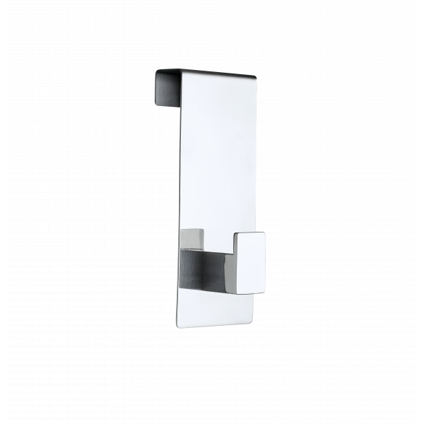 Sleek modern metal wall hook ideal for hanging coats or bags in stylish interiors.