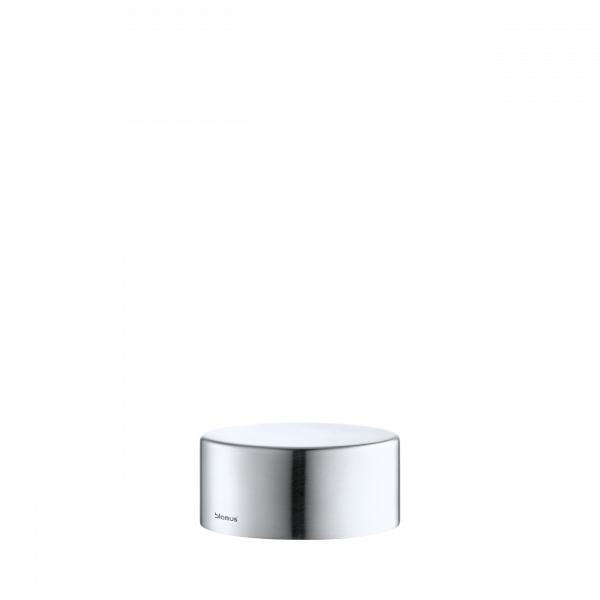 Sleek stainless steel round kitchen timer with minimalist design and clear interface.