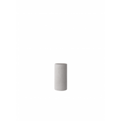 Minimalist concrete vase on a white background, perfect for modern decor.