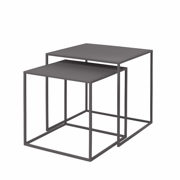 Moderne Beistelltische mit einem eleganten minimalistischen Design in Grau.