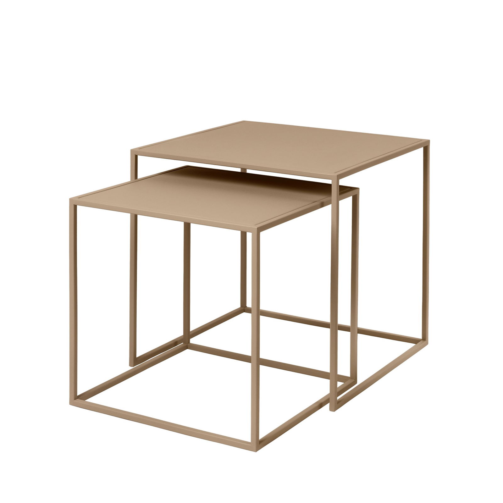 Moderne geschachtelte Tische mit minimalistischer Gestaltung, perfekt für platzsparende Lösungen.