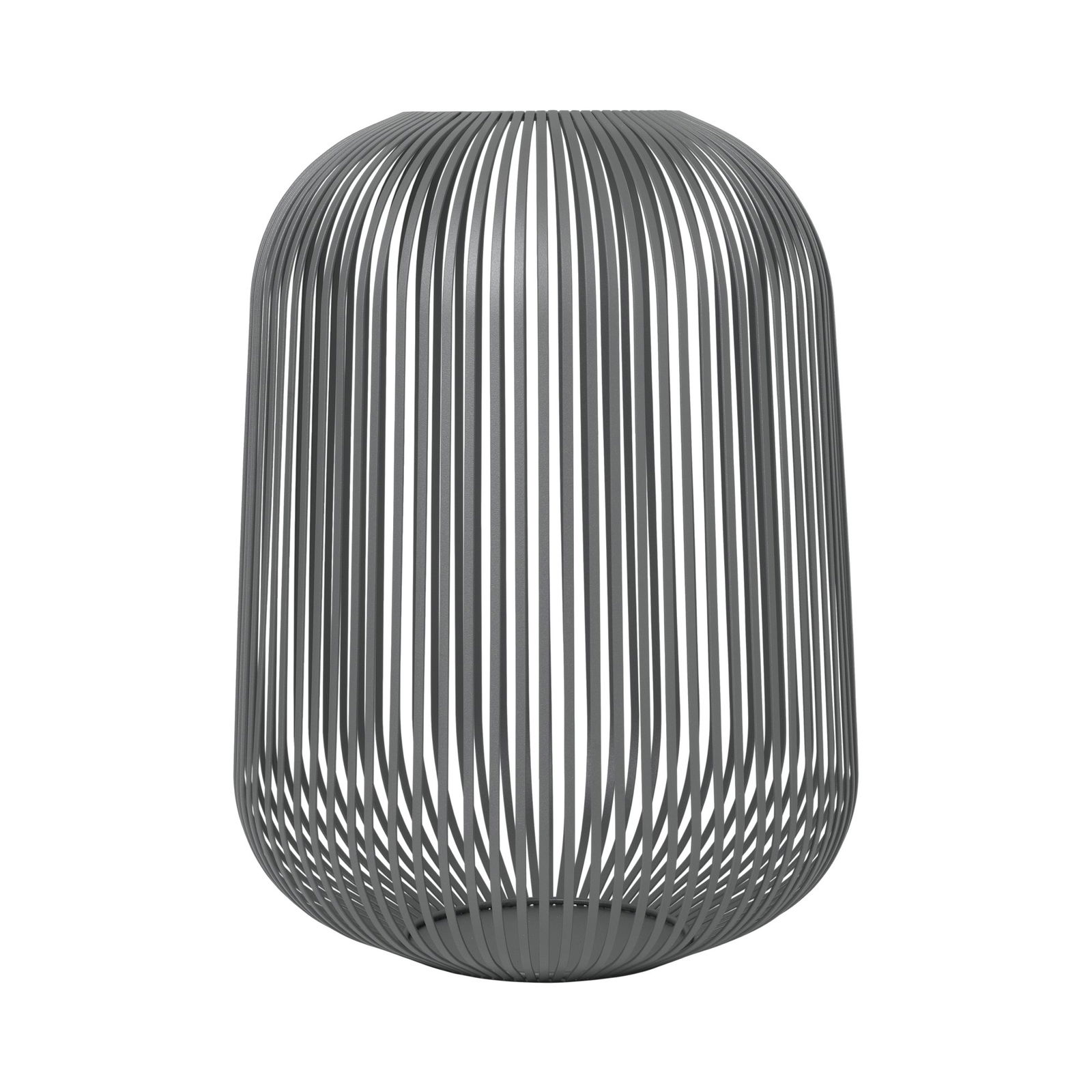 Moderne schwarze Drahtvase mit elegantem, minimalistischen Design auf einem dunklen Hintergrund.