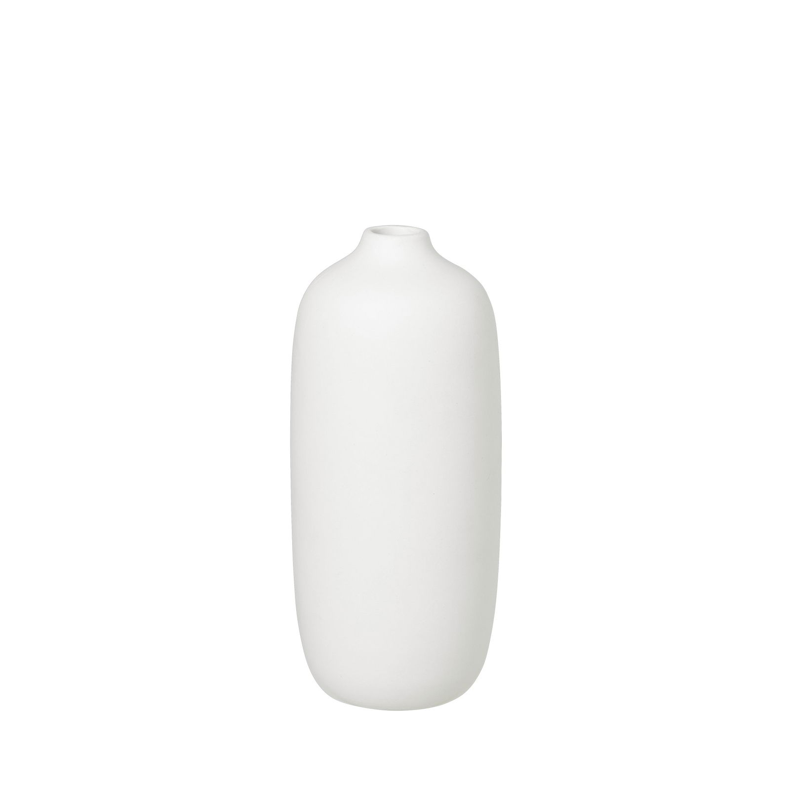 Elegante weiße Keramikvase vor einem schwarzen Hintergrund für moderne Wohnkultur.