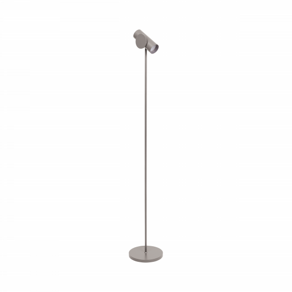 Modern minimalistic floor lamp with a sleek design and adjustable light fixture.