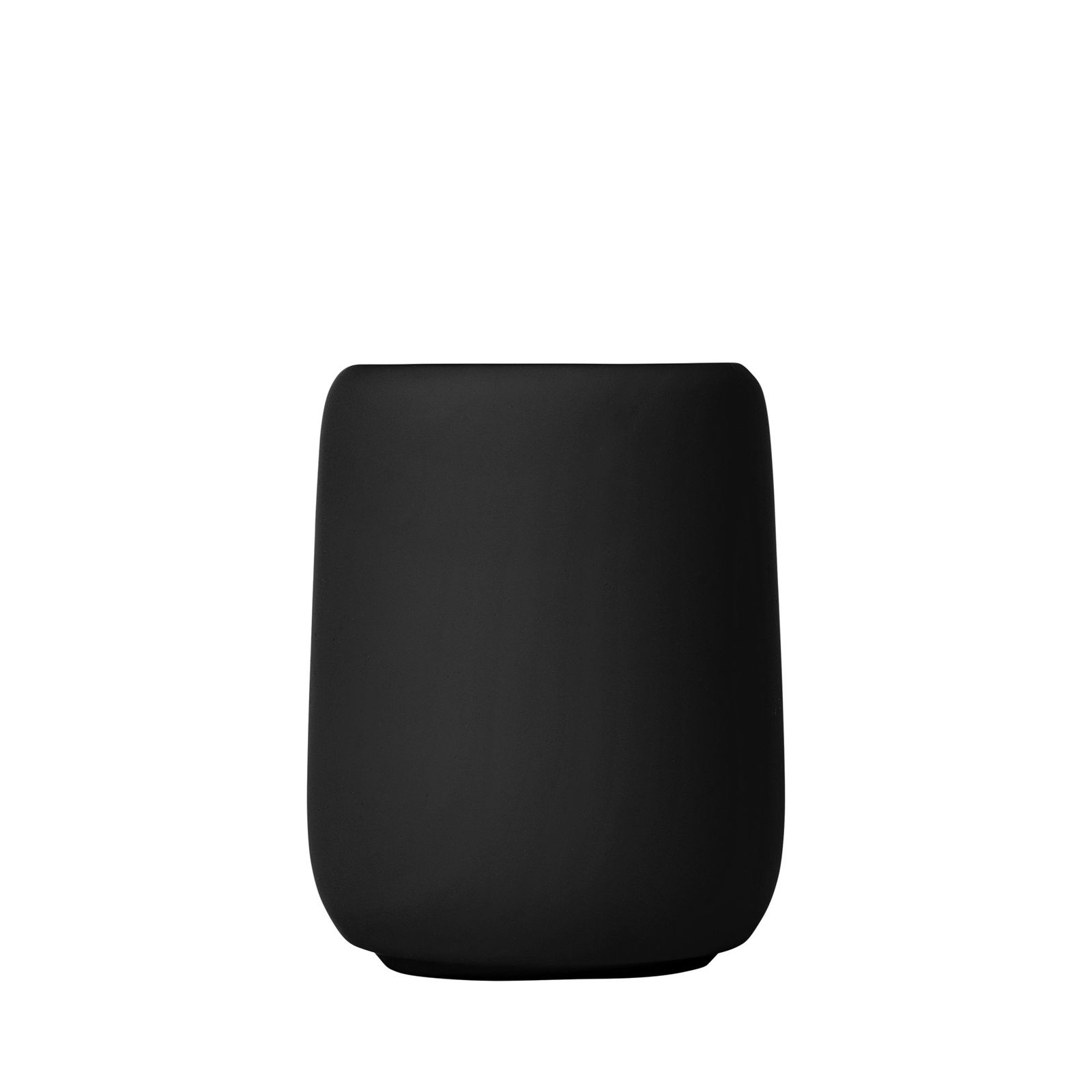 Elegante schwarze Keramikschale mit einer glatten, matten Oberfläche für moderne Wohnkultur.