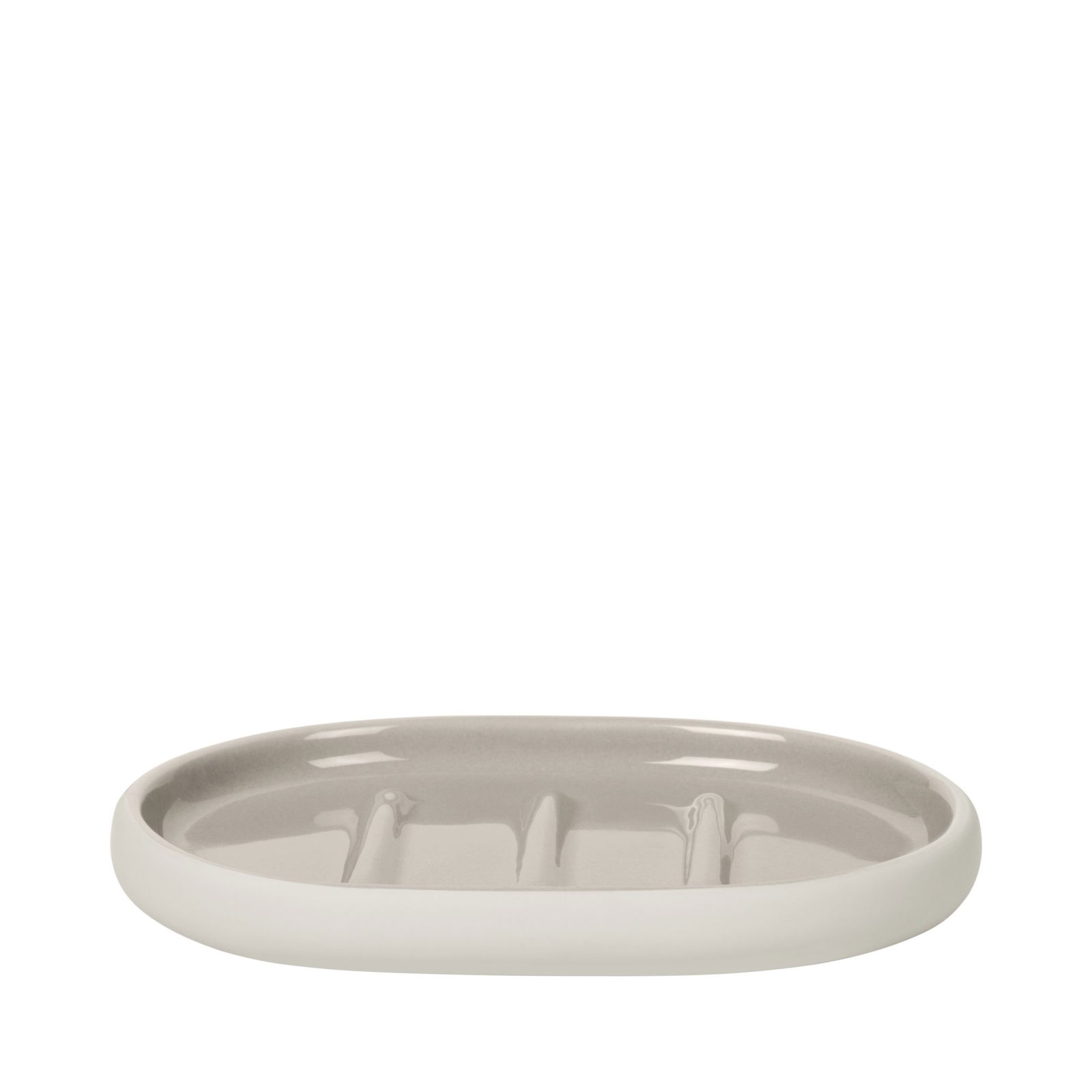 Elegant oval ceramic dish perfect for serving or decorative use.