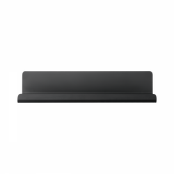 Sleek black desk organizer for keeping office supplies tidy and accessible.