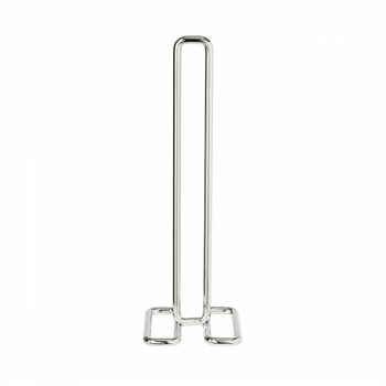 Stylish metal document holder with a sleek design and sturdy base for office organization.