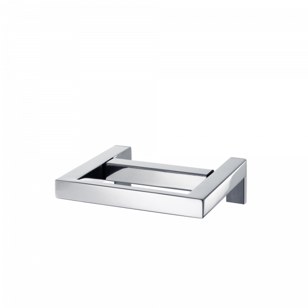 Eleganter Seifenhalter aus Chrom mit modernem Design für stilvolle Badezimmerdekoration.
