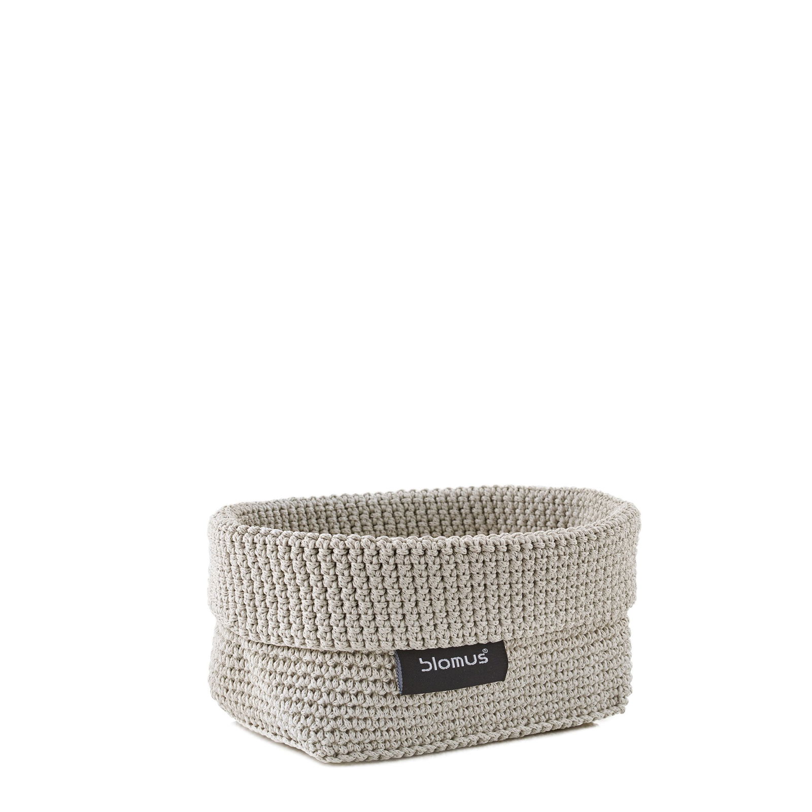 "Stylish woven storage basket by Blomus, perfect for organizing home spaces."