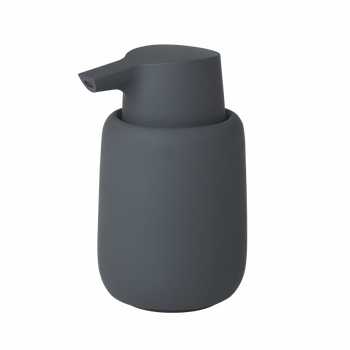 Matte grauer Seifenspender mit einem eleganten, modernen Design für jede Badezimmer- oder Küchendekoration.