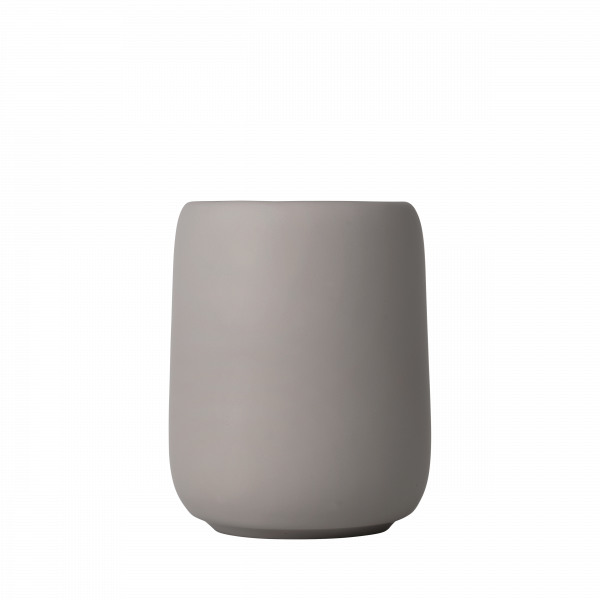 Simple gray ceramic pot perfect for modern home decor and plant display.
