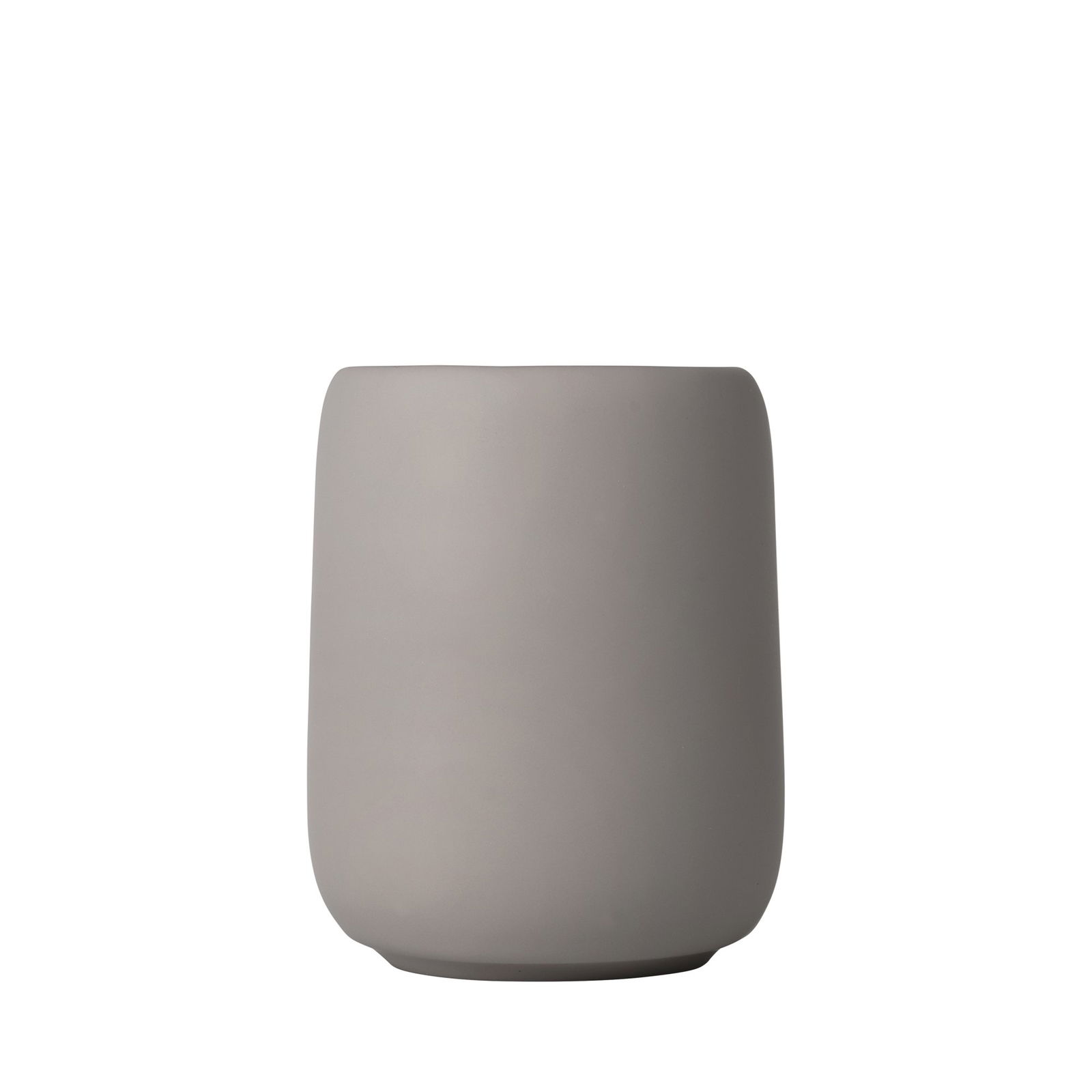 Simple gray ceramic pot perfect for modern home decor and plant display.