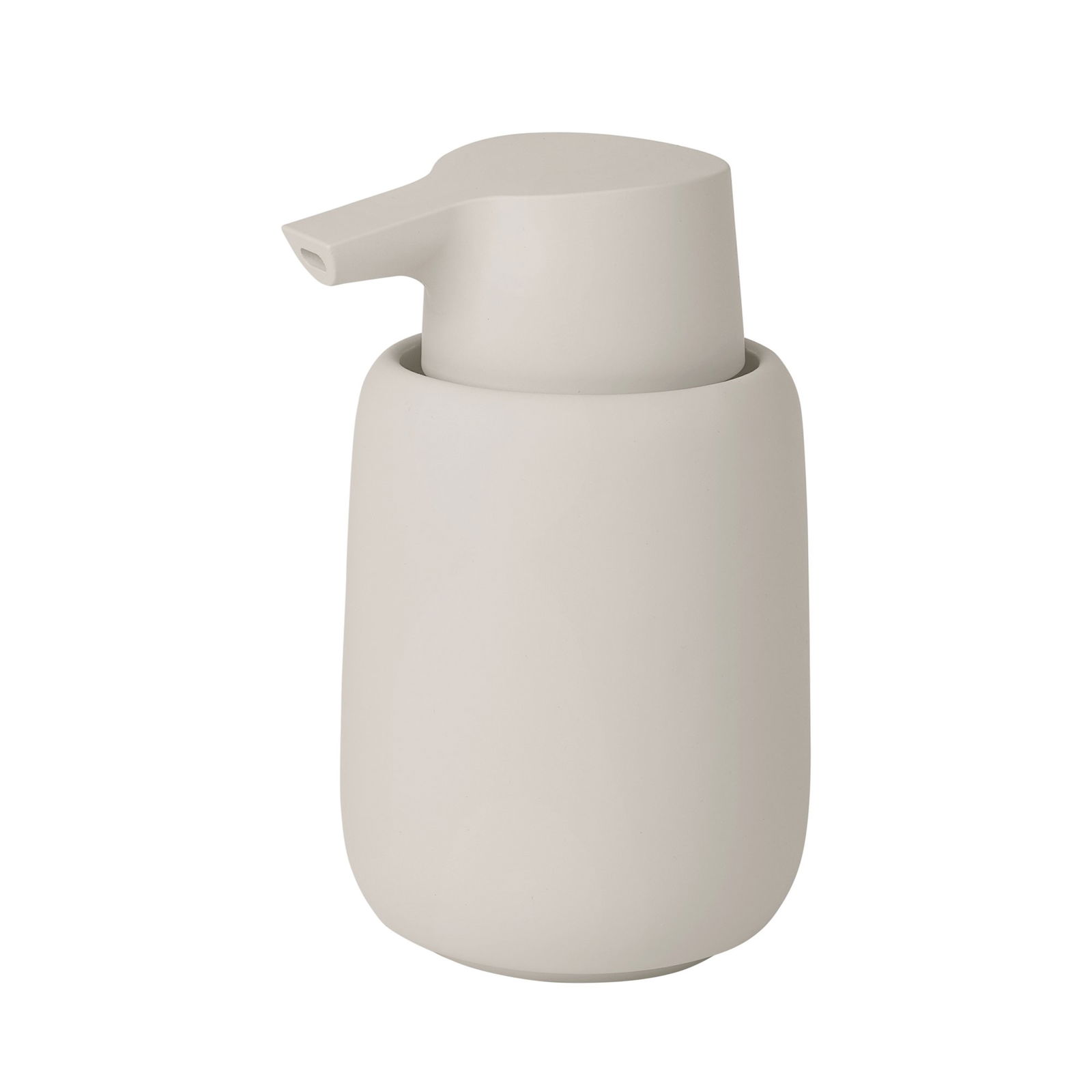Minimalistischer weißer Seifenspender mit einem schlanken Design für moderne Dekoration.