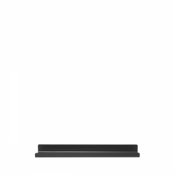 Minimalist black shelf against a white background, perfect for modern home decor.
