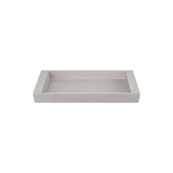 Minimalist gray tray on a white background, perfect for organizing items.