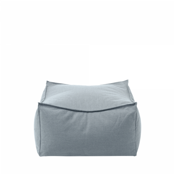 Light blue bean bag chair for casual and comfortable seating in modern interiors.