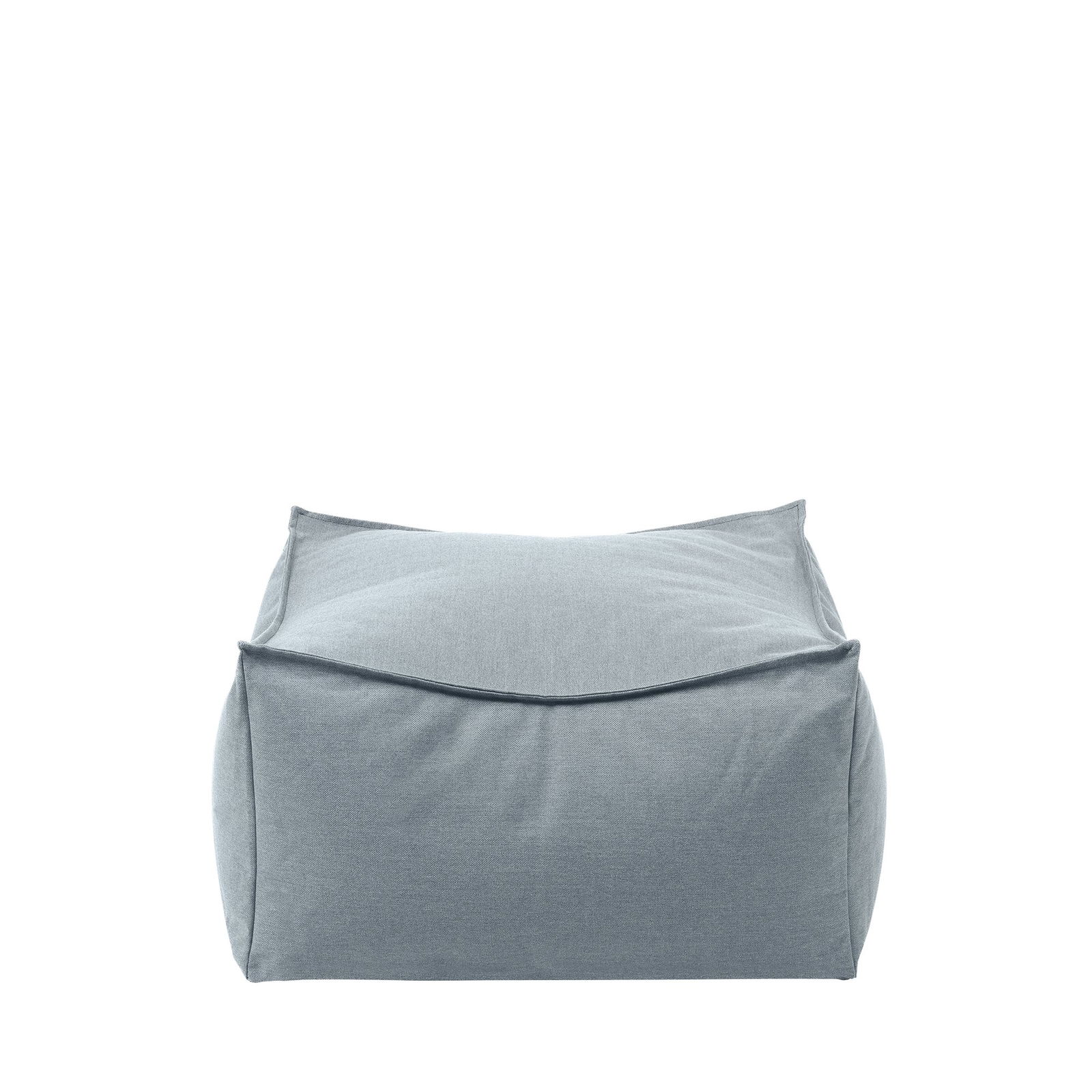 Light blue bean bag chair for casual and comfortable seating in modern interiors.