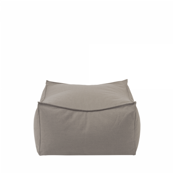 Stylish beige bean bag for modern living spaces and comfortable lounging.