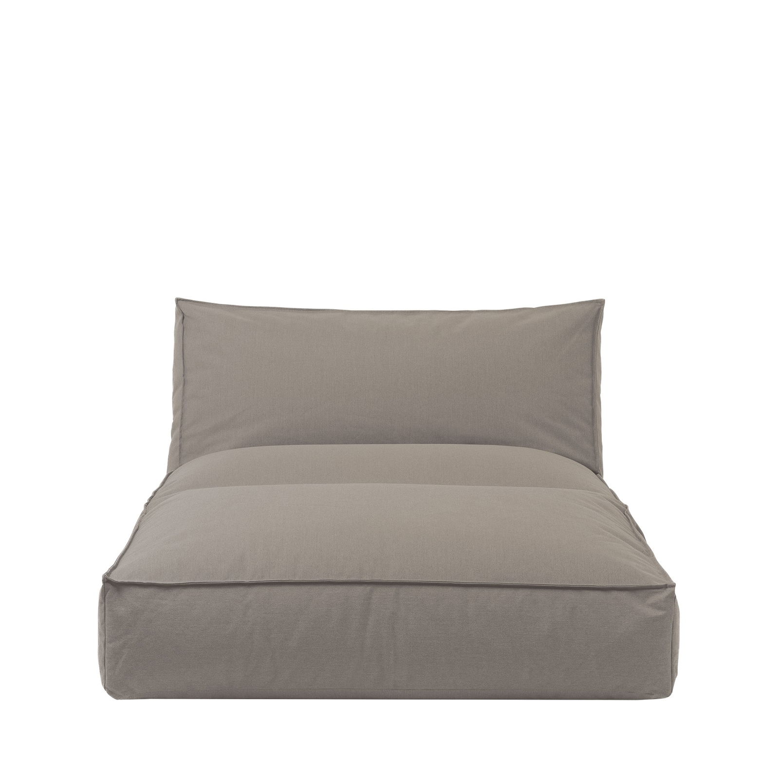 Cozy gray fabric lounge chair with a modern, minimalist design for stylish relaxation.