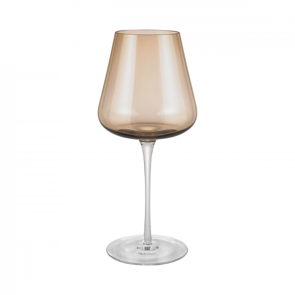 Elegantes braunes Weinglas auf einem klaren Stiel, perfekt für stilvolle dining Erlebnisse.