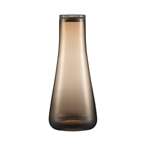 Elegant glass vase with a gradient brown tint, perfect for home décor and floral arrangements.