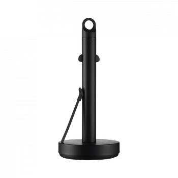 Sleek black table lamp with a minimalist design and adjustable arm for focused lighting.