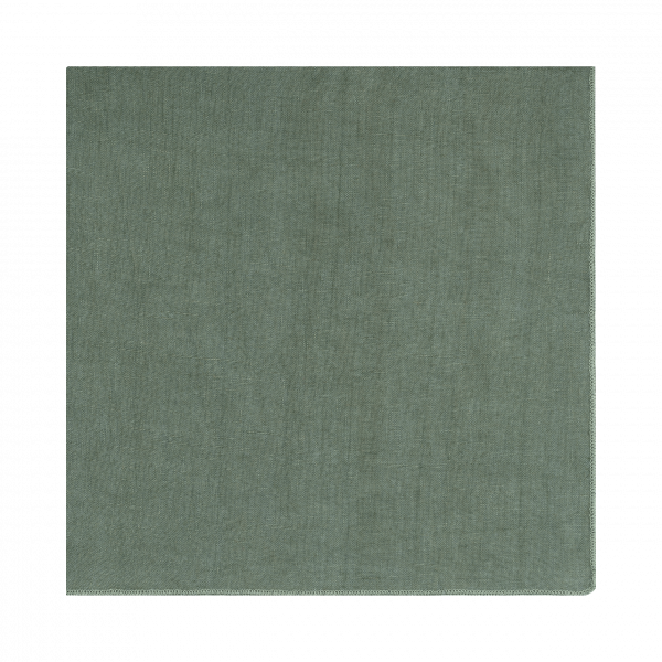 Soft green linen fabric with a subtle texture, perfect for home decor projects.