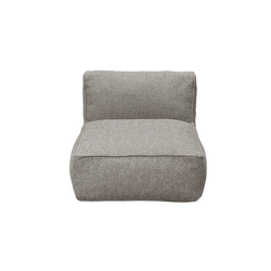 Moderner grauer Lounge-Stuhl mit minimalistischem Design und komfortabler Polsterung.