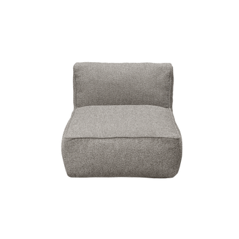 Moderner grauer Lounge-Stuhl mit minimalistischem Design und komfortabler Polsterung.