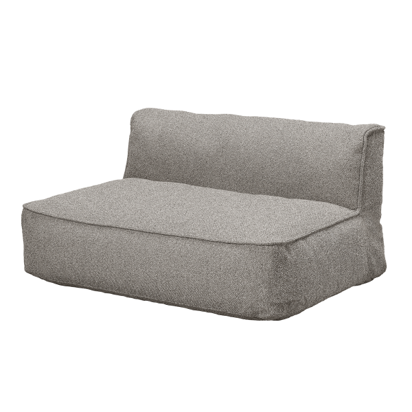 Stylish gray couch with a modern design, perfect for contemporary living spaces.
