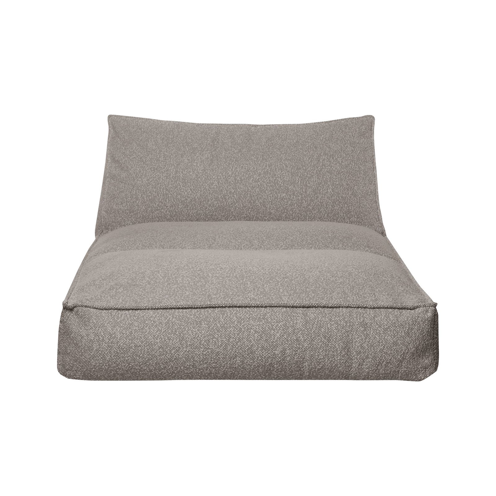 Gemütlicher grauer Sitzsack, der für entspanntes Liegen und Relaxen konzipiert ist.