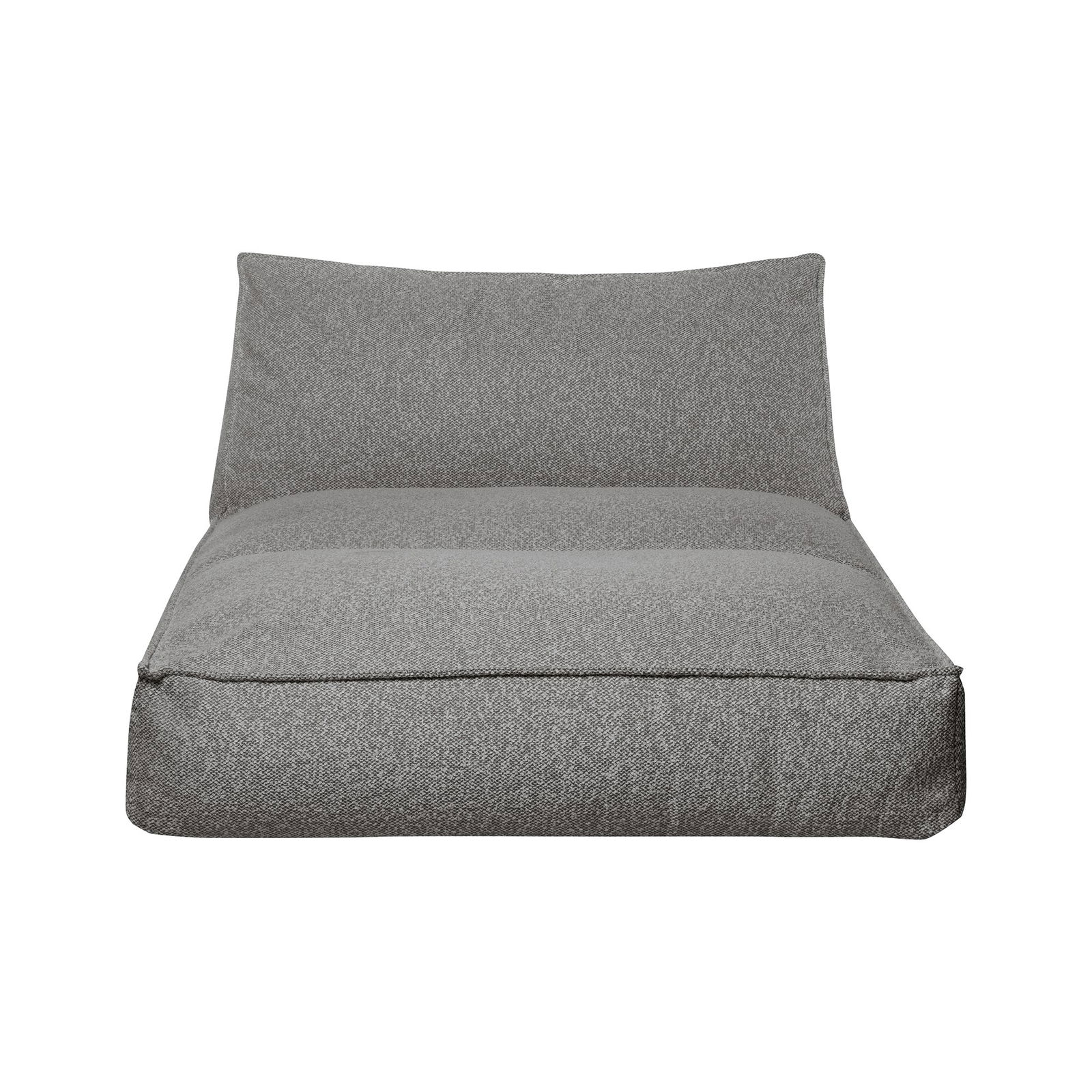 Gemütlicher grauer Stoff-Lounge-Sessel mit weichem, gepolstertem Design für Entspannung und Komfort.