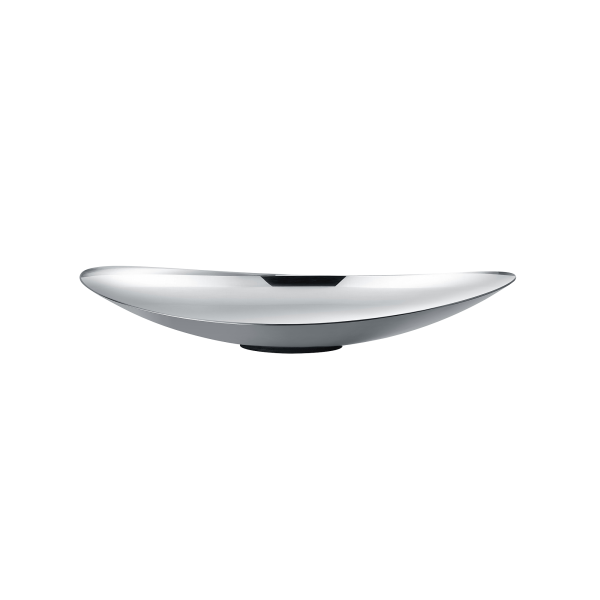 Elegante moderne silberne Schüssel mit minimalistischem Design für stilvolle Wohnkultur.
