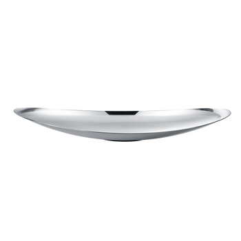 Schlichte, moderne Chrome-Schüssel perfekt für zeitgenössische Wohnkultur oder zum Servieren von Speisen.