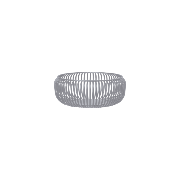 Modern gray decorative bowl with an open, airy design, perfect for home decor.
