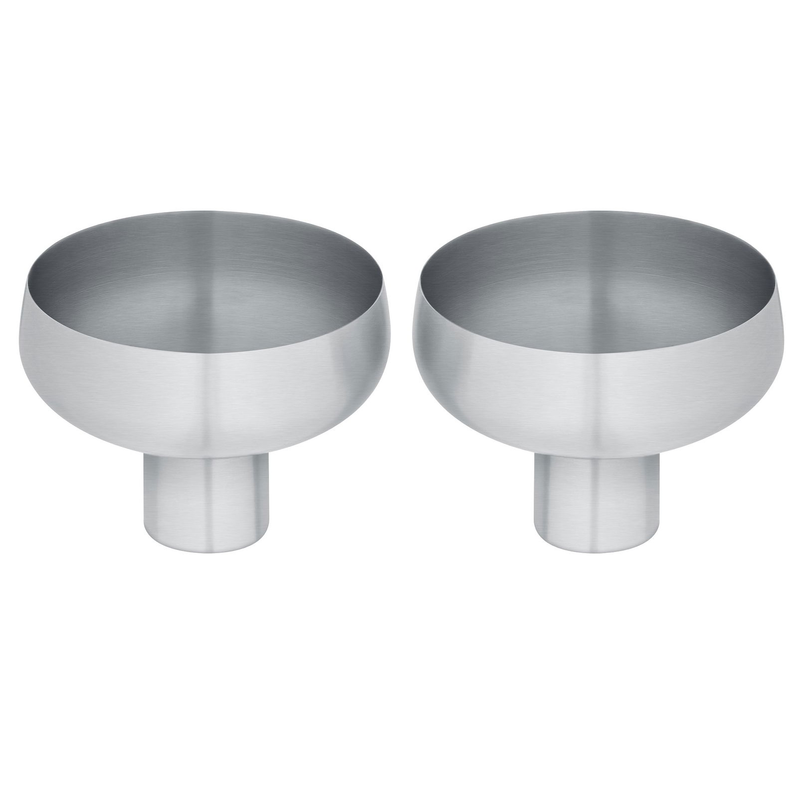 Elegant stainless steel bowls for modern kitchen and dining use.