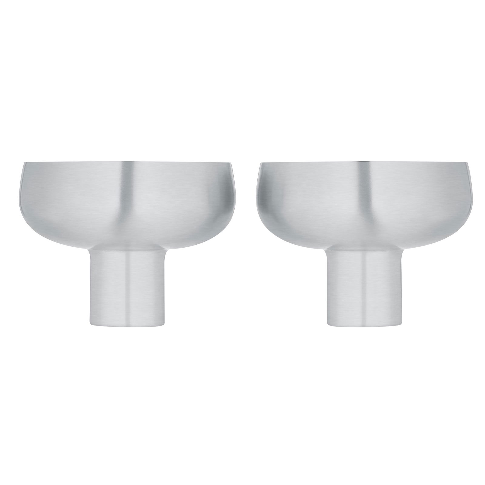 Stainless steel cooking pot lids in a sleek, modern design.