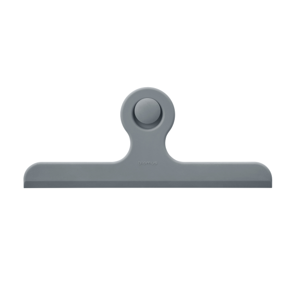 Sleek gray clip for organizing documents and notes, designed for modern workspaces.