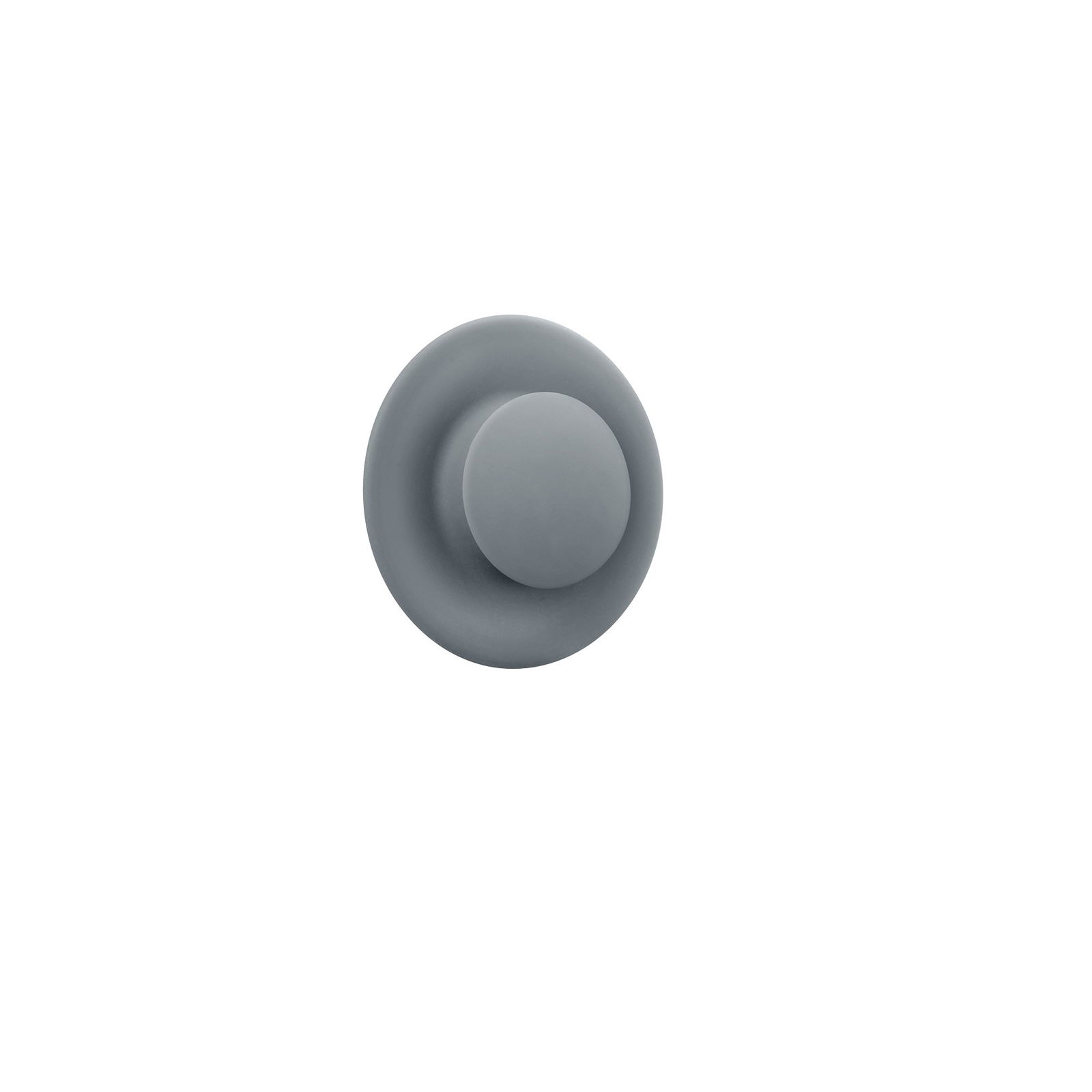 Stylish gray round knob on a black background for modern interior design.