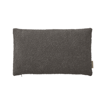 Textured gray rectangular decorative pillow for modern home decor.