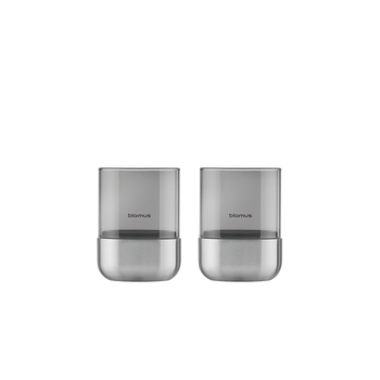 Stylische Blomus Glas- und Edelstahlkerzenhalter für eine elegante Wohnkultur.