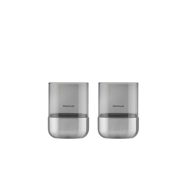 Stylische Blomus Glas- und Edelstahlkerzenhalter für eine elegante Wohnkultur.