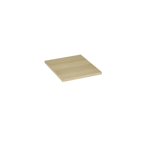 Leichte Holzquadratische Platte auf schwarzem Hintergrund, ideal für dekorative oder funktionale Verwendung.
