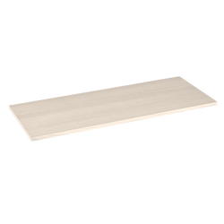 Hellbeige hölzerne Regal auf einem schlichten Hintergrund für Wohnkultur oder Aufbewahrungslösungen.