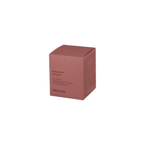 Bergamot orange scented body wax packaging in a minimalist design by Blomus.